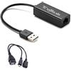 TV xStream Adattatore Ethernet per CHROMECAST e FIRE Stick (2a generazione 3a generazione e versioni 4K), adattatore micro USB a RJ45 Ethernet con alimentazione