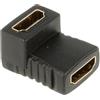 REY Adattatore da HDMI femmina a HDMI femmina, prolungamento angolare di 90°, angolato