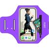 EOTW Joggen Sport - Braccio per cellulare con Airpods Custodia per lettore MP3/iPhone 16/15/14/13 Pro Max Galaxy S24+/S23+/S22/S21(viola, 6,0~6,7)