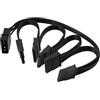 GELRHONR 4pin IDE to 15 Pin SATA Splitter Power Cable, LP4 to 5x15 Pin SATA Power Conversion Line Extension Y-Cable for Hard Disk