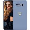 Kaywzo Cover per Samsung Galaxy Note 8,Custodia in Silicone TPU Liscio di Morbido con Modello Cardiaco,Design Minimalista,Ultrasottile Donna Antiurto Case Cover,Blu