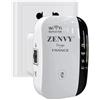 ZENVY WiFi Ripetitore ZENVY ''Marca francese'' WiFi Booster 2,4 GHz 300Mbps Extensore Wireless Amplificatore di Segnale di Rete Avere AP/RP e WPS Funzione, Compatibile con Tutti I Box Internet