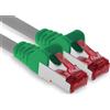 1aTTack.de - 1x cavo patch CAT6 da 10 m S/FTP schermatura PIMF CAT.6 cavo di rete RJ45 cavo Ethernet DSL router LAN switch modem patch panel - crossover - 1 pezzo