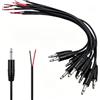 VISSQH 10pezzi connettore jack 3.5mm,connettore audio jack 3,5 a saldare,3.5mm 2 poli stereo per cuffia/microfono,Lunghezza del cavo: 25cm