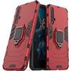 MaiJin LuluMain Compatibile con Huawei Nova5T Cover, Custodia Armor Anello Cavalletto (Funziona con Il Supporto Magnetico per Auto) Case Paraurti per Huawei Nova 5T, Honor 20, Honor 20S (Rosso)