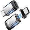 HanCenDa Lot de 2 adaptateurs magnétiques USB C 24 broches Prise en charge PD 100 W Charge rapide, transfert de données USB3.1 10 Gbp/s 4K 60 Hz vidéo pour MacBook Pro/Air Thunderbolt 3/appareils de type C