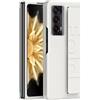 COQUE Custodia per telefono portatile con cinturino in pelle ultra sottile, supporto portatile anti-caduta e antiurto per Honor Magic V2-Bianco