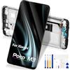 Reparo LCD Schermo per Xiaomi Poco M3 / Redmi 9t Schermo di Ricambio per Xiaomi Poco M3 LCD Display Touchscreen Digitalizzatore Assembly M2010J19CG M2010J19CI (Nero con Cornice)