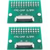 ECSiNG 2 Pezzi Scheda Convertitore FPC A 24 Pin Da 0,5 Mm Sul Lato Posteriore Della Presa Da 1,0Mm A DIP Da 2,54 Mm Per Laptop Lettori DVD Monitor LCD