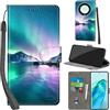 PHINIENLAND Cover per Honor X9A 5G / Honor Magic5 Lite Case PU Pelle Custodia [Kickstand] [Chiusura magnetica] [Slot per Schede], Portafoglio Flip Custodia per Honor X40 5G,Aurora