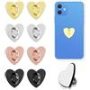 Xinjoduz 8 ciondoli per telefono a forma di cuore, in metallo a 4 colori, gancio adesivo per telefono cellulare, anello porta cellulare, anello adesivo a forma di cuore, per smartphone, accessori per