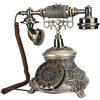 VBESTLIFE Telefono retrò Telefoni fissi vintage antichi Telefoni classici Giradischi Quadrante Telefono di rotazione per salone di casa