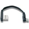 System-S Cavo USB 3.1 10 cm tipo C maschio a 2.0 tipo A maschio cavo piatto angolo