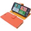 foto-kontor Custodia a libro compatibile con Brondi Amico Smartphone S+B Nero cover di colore arancio