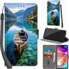 Haninsuze Cover per Samsung Galaxy A70, barca | Pelle PU Portafoglio, Porta Carte, Magnetica, Libro, Antiurto Custodia