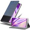 Cadorabo Custodia Libro per Samsung Galaxy S9 in Azzurro Scuro Nero - con Vani di Carte, Funzione Stand e Chiusura Magnetica - Portafoglio Cover Case Wallet Book Etui Protezione
