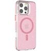 N NEWTOP Cover CV43 Compatibile Apple iPhone 16, Custodia Case Glitter Scintillio Brillantini TPU Hard Trasparente Ricarica Wireless Proteggi Vetro Fotocamera Stand Supporto Tavolo (Rosa)