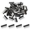 PATIKIL Retto Angolo Connettore Maschio DIP Singola filo 7 Perno 2,54 mm Passo Oro Placcato per PCB 50pz