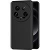 AICEK Compatible con Xiaomi 14 Ultra Cover, Silicone Custodia per Xiaomi 14 Ultra Cover Molle di TPU Sottile Bumper Case Nero