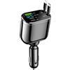 YCioel 5 in 1 Retrattile Caricabatterie Auto, 80W Caricatore Auto USB C Ricarica Rapida, Presa USB Auto con Voltmetro LED Compatibile con Cellulare Intelligente, Tablet, ecc