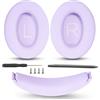 TaiZiChangQin Kit di cuscinetti auricolari di ricambio per archetto, compatibili con cuffie Bose QC45 QC35, cuscinetti in pelle proteica, isolamento acustico, schiuma