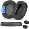 YunYiYi Cuscinetti auricolari di ricambio in gel refrigerante G935, compatibili con Logitech G935 G635 G933 G633 G633, cuffie da gioco wireless per cuffie G933S G633S con tessuto in seta di ghiaccio