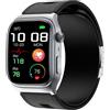 Domars Smartwatch con Analisi Pressione Sanguigna Abilitata alla Pompa, Orologio Schermo AMOLED HD da 2.06 Pollici, Informazioni ECG, Modalità di Movimento Multiplo AI, Batteria da 530 mAh (Nero1)