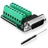 BRIEFCEC DB15 - Adattatore seriale RS232 a scheda terminale a 15 pin con cuscinetto isolante (1 connettore)