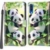 Haninsuze Cover per Samsung Galaxy A50 / A50s / A30s, Custodia Interno TPU Antiurto Portafoglio con Disegni [schede Fessura] [Supporto Stand] Cover Libro in PU Pelle (panda)