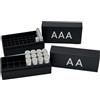 Generisch 24 scatole per batterie AA e 50 batterie AAA e batterie ricaricabili, scatola con coperchio, 2 pezzi