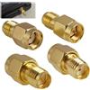 Wvxilyr 2 Paia Adattatori RF, Adattatori da SMA Maschio a RP-SMA Femmina e Femmina a RP-SMA Maschio, compatibili con Antenne Wi-Fi e Ripetitori di Segnale