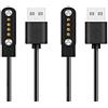 Blueshaweu Compatibile per PTHTECHUS Kids Smartwatch Y19 Caricabatteria, ricarica magnetica USB a 4 pin compatibile con PTHTECHUS Kids Smartwatch Phone Y19 1,44 pollici (nero)