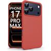 N NEWTOP Cover Compatibile per Apple iPhone 17 PRO MAX, Custodia TPU SOFT Gel Silicone Ultra Sottile Flessibile Case Posteriore Protezione Fotocamera Anti Urto Guscio Scocca Colorato (Rosso)