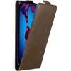 Cadorabo Custodia per Huawei P20 in BRUNO CAFFÈ - Protezione in Stile Flip con Chiusura Magnetica - Case Cover Wallet Book Etui