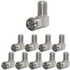Premium X PremiumX 10 X F Quick spina 90 ° spina angolare 7,5 mm per SAT Cavo Coassiale 10x F-Quickstecker F-Kupplung