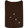 Happyit Custodia per telecomando auto a 4 pulsanti, in silicone, per Renault Clio, Scenic, Megane, Duster, Sandero, Captur, Twingo, Koleos Brown