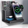 GORESE 3 in 1 Stazione Ricarica con organizzatore da scrivania, 30W caricabatterie wireless a parete compatibile per iPhone 15/14/13/12/11/Pro/Max/XS iWatch 7/6/5/4/3 AirPods 3/2/Pro