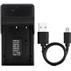 Norifon NP-95 USB Caricatore per Fujifilm FinePix F30, F31fd | Compatibile con Fujifilm FinePix Real 3D W1, FinePix X100, X100LE, X100S, X100T, X30, X-S1 Fotocamera