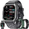 SGDDFIT 1,8'' AMOLED Smartwatch Uomo con Chiamate Bluetooth, 2025 Nuovo Orologio Fitness con 24/7 Monitor Temperatura Corporea Sonno e Cardiofrequenzimetro, SpO2, Orologio Sportivo 3ATM iOS Android (Nero)