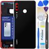 LUVSS Coperchio Copribatteria Scocca Vetro Posteriore Imposta per Huawei P30 Lite (Nero)