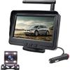 OBEST Telecamera Retromarcia per Auto, Video Surveillance Kit Wireless Vision Angle 170 ° ad alta definizione 4.3 pollici TFT Screen