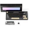 ATTACK SHARK X75 VIA Con Tastiera Meccanica Wireless in Alluminio Completo, BT/2.4GHz/USB-C Cablate, Hot-Swap Interruttori Lineari RGB, Layout 75% QWERTY Con Imbottitura a Cinque Strati -Nero