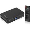 Diyeeni Lettore Multimediale, HDMI 1080P Audio e Video HD con Telecomando IR 110 V-240 V, Riproduzione di Film/Musica/Foto/File Direttamente Sulla TV(Unione Europea)