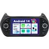 BXLIYER SXAUTO Android 14 IPS Autoradio Per Fiat Fiorino/Qubo/Citroën Nemo/Peugeot Bipper - 4G+64G - Senza fili Carplay & Android Auto - LED Camera + MIC - DAB Fast-boot Volante 360-CAM AHD - 2 Din 7 Pollici
