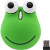 KeautFair Mouse wireless Dual BT5.1/2.4G carino animale rana forma di silenziatore portatile ergonomico 1200DPI per computer portatile/PC/iPad/tablet/smartphone Windows/iOS/Android(verde)