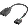 JSADZKJ Cavo di prolunga da 9 pin a scheda madre USB 2.0 9 Pin femmina a USB tipo E Cavo adattatore per scheda madre per computer interno, disco rigido 0.6Ft (9 pin a tipo E)