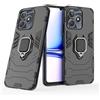 MaiJin Compatibile con OPPO Realme C53 Cover, Custodia Armor Anello Cavalletto (Funziona con il Supporto Magnetico per Auto) Case Paraurti (Nero)