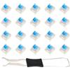 ECSiNG 20 interruttori per tastiera meccanica, blu, a 3 pin, compatibili con tastiera meccanica da gioco RGB MX, design antipolvere