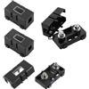 HASLED 4 Pezzi Portafusibili Midi per Auto, Porta Fusibili Nero con Finestra Trasparente, per Auto, Moto, Camion e Barche