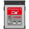CY Scheda di memoria CFexpress tipo B Adattatore CFE CFB da 64 GB compatibile con l'estensione PCIe per fotocamera RAW 8K